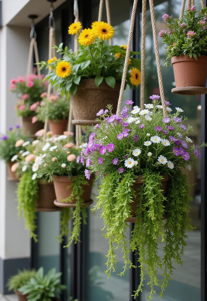 Small Garden Layout Ideas Design: A Compact Guide with 18 Well-Planned Layout Inspirations - 5. Hanging Gardens