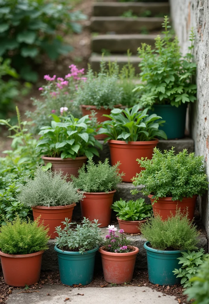 Small Garden Plans Layout Design: A Practical Guide with 18 Well-Organized Inspirations - 4. Container Gardens: Versatility at Its Best