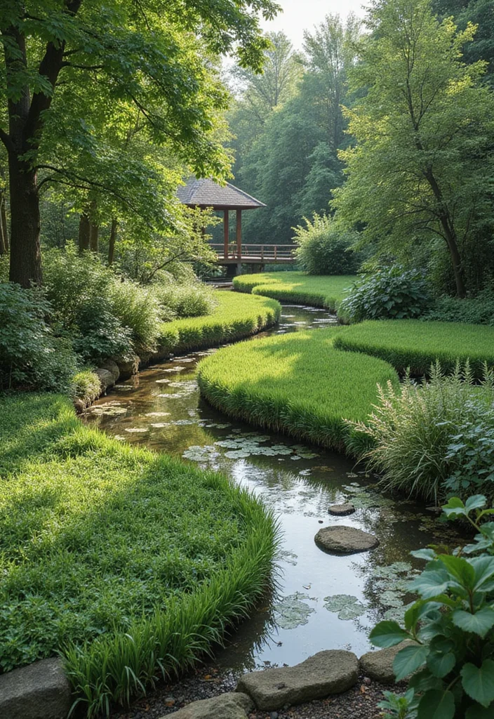 Square Garden Design Layout Landscaping: A Structured Guide with 19 Balanced Layout Inspirations - 11. Paddy Field Inspiration