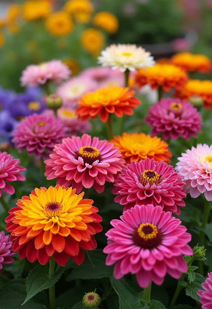 Square Garden Design Layout Landscaping: A Structured Guide with 19 Balanced Layout Inspirations - 15. Colorful Annual Displays