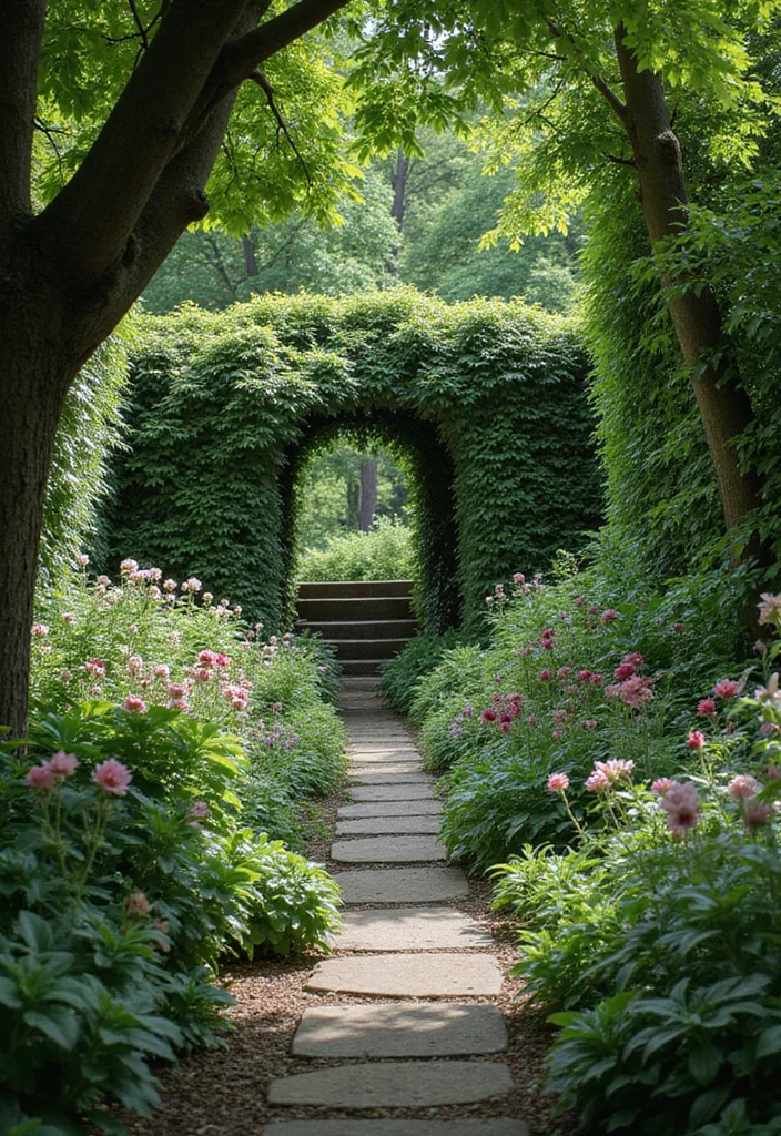 Square Garden Design Layout Landscaping: A Structured Guide with 19 Balanced Layout Inspirations - 16. Shade Garden Layout