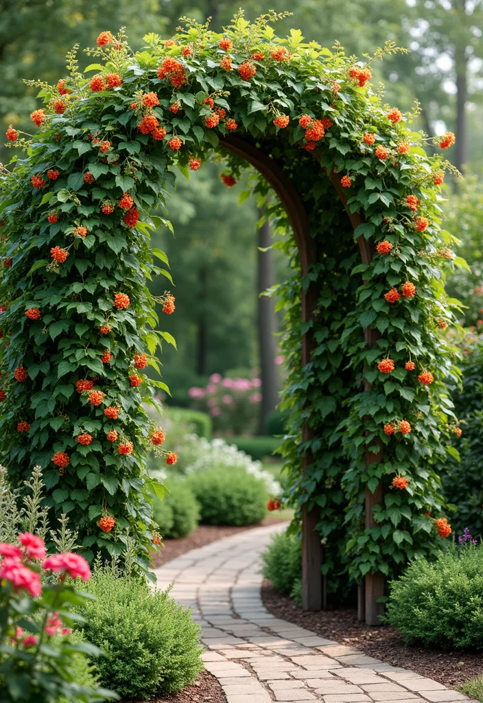 Square Garden Design Layout Landscaping: A Structured Guide with 19 Balanced Layout Inspirations - 5. Garden Trellis