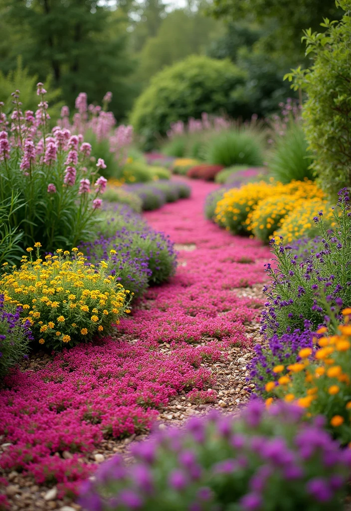 Texas Garden Ideas Landscape Design: A Bold Guide with 17 Southern-Style Inspirations - 10. Colorful Ground Covers