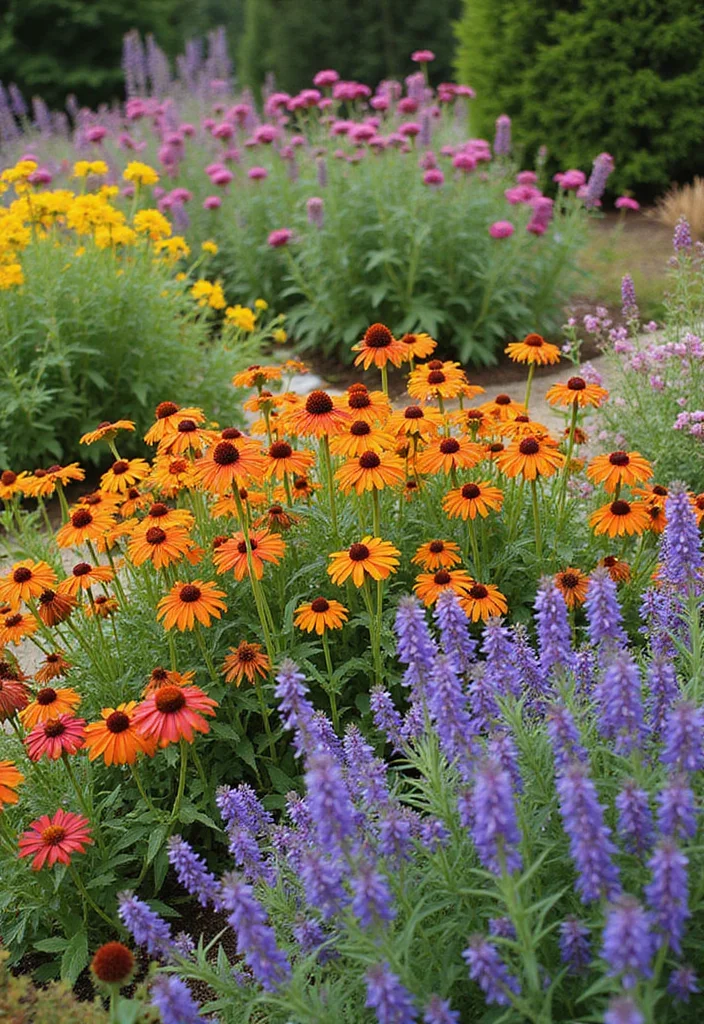 Texas Garden Ideas Landscape Design: A Bold Guide with 17 Southern-Style Inspirations - 13. Seasonal Color with Perennials