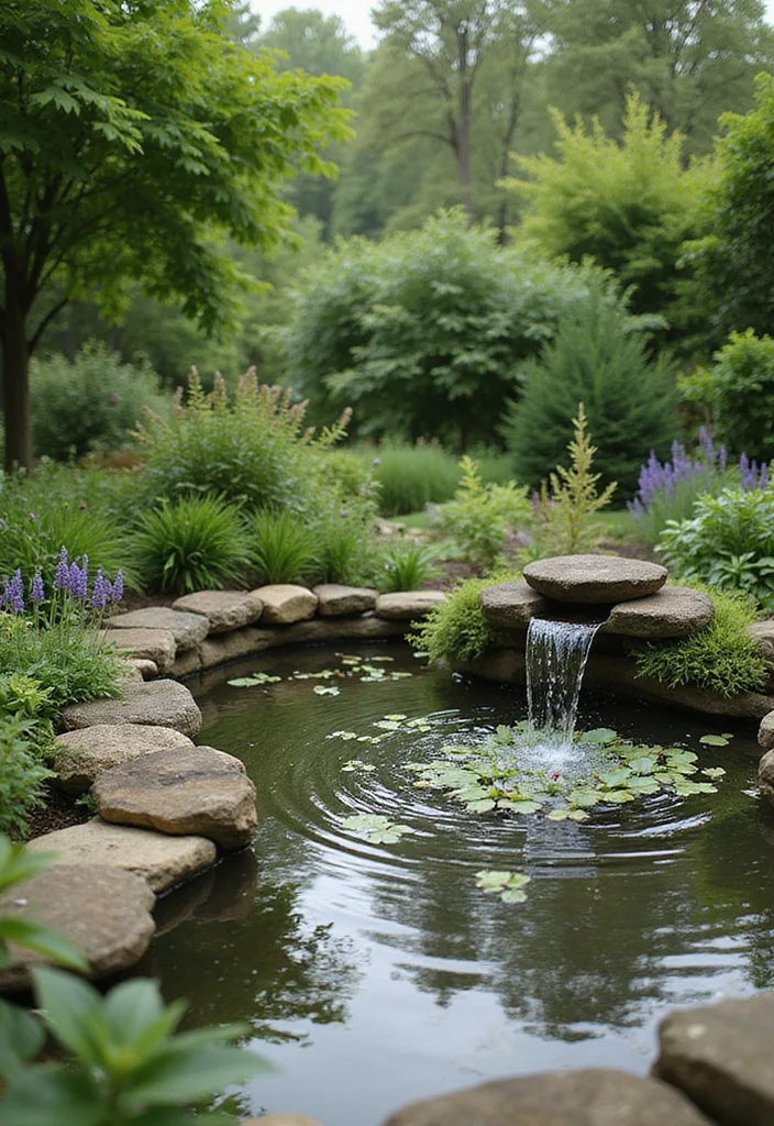 Texas Garden Ideas Landscape Design: A Bold Guide with 17 Southern-Style Inspirations - 7. Water Features that Conserve and Refresh